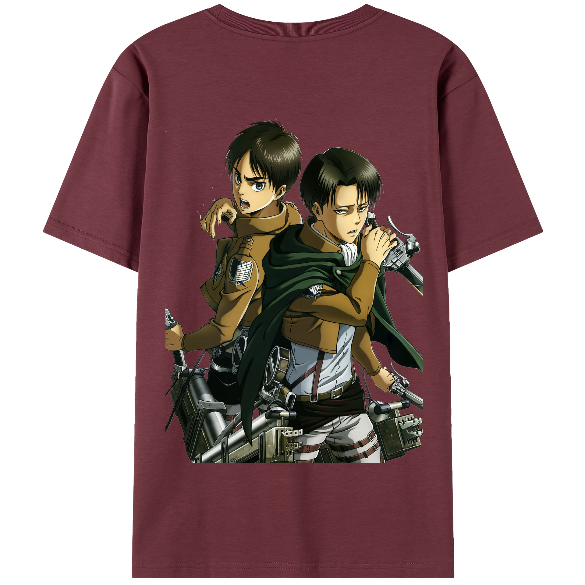 （画像用） 進撃の巨人 リヴァイ·アッカーマン Attack on Titan Levi Ackerman 綿100％半袖Tシャツ（背面プリント）